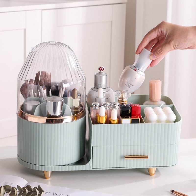 OWNSWING Makeup Storage Box With Drawers Make up Cosmetic Storage Desktop Organizer Fashion Big Capacity For Cosmetics