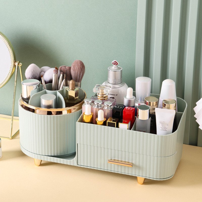 OWNSWING Makeup Storage Box With Drawers Make up Cosmetic Storage Desktop Organizer Fashion Big Capacity For Cosmetics