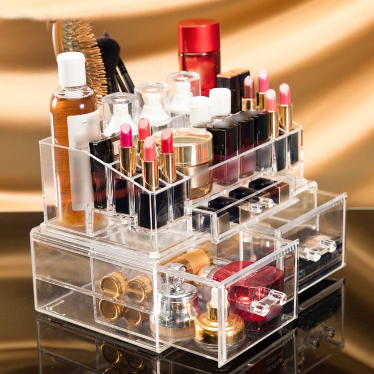 Home Desktop Vanity Multifunction Fashional Makeup Storage Acrylic Cosmetic Drawer Organiser Organizer Sets