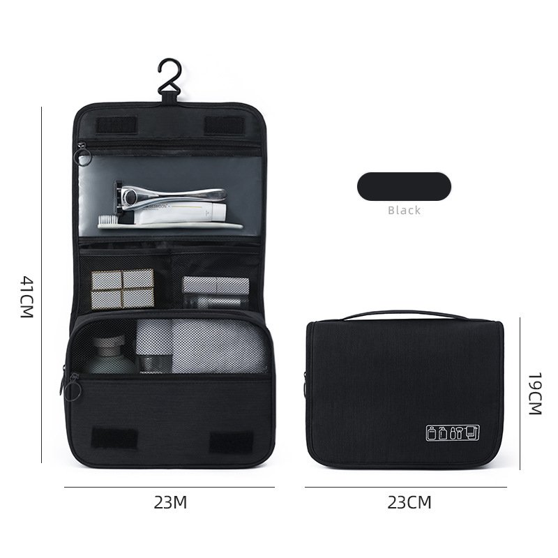 Grey Makeup Bag Large Capacity Travel Portable Multi-Functional Storage Dry And Wet Separation Toiletry Bag