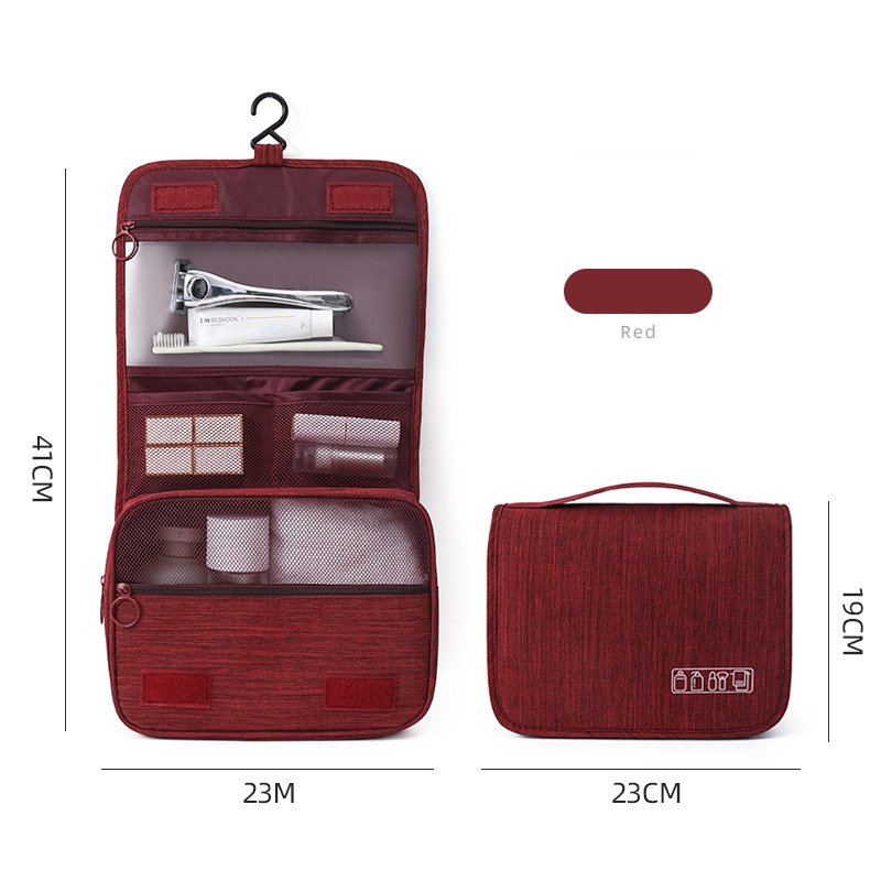 Grey Makeup Bag Large Capacity Travel Portable Multi-Functional Storage Dry And Wet Separation Toiletry Bag