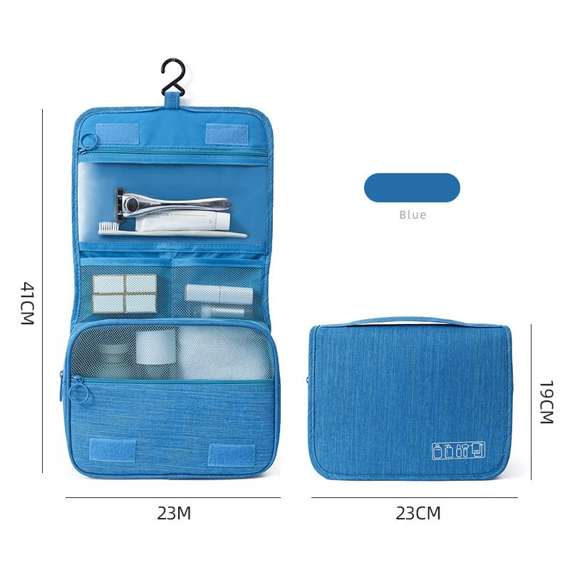 Grey Makeup Bag Large Capacity Travel Portable Multi-Functional Storage Dry And Wet Separation Toiletry Bag