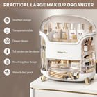 Bathroom Vanity Makeup Organizer Clear 10 Drawer Big Cosmetics Storage Box for Women Plastic Make Up Skincare Display Case
