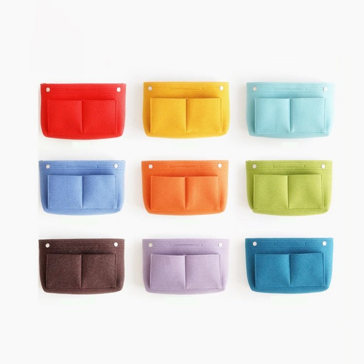 Felt Purse Tote Organizer Insert Multi-Pocket Handbag for cosmetic makeup bag