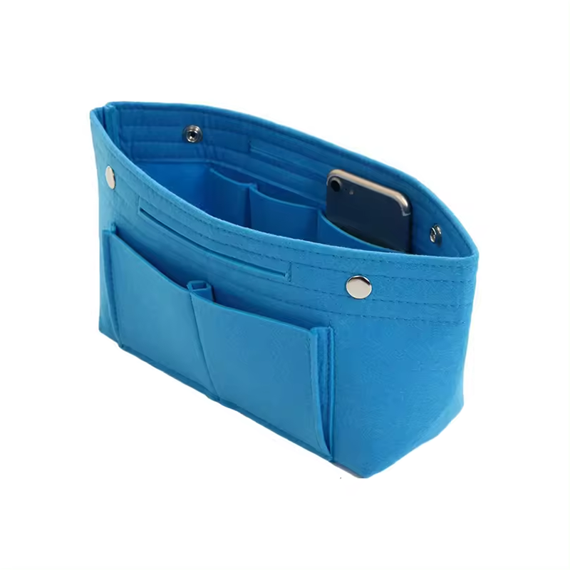 Felt Purse Tote Organizer Insert Multi-Pocket Handbag for cosmetic makeup bag