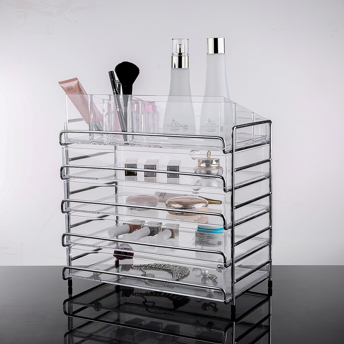 Explosive Models MakeUp Drawer Beauty Organizer Counter lipstick Cosmetic Display Skin Care Vanity Box With Factory latest