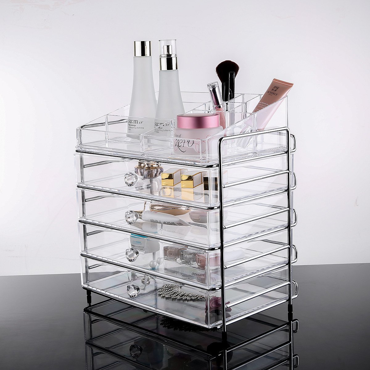 Explosive Models MakeUp Drawer Beauty Organizer Counter lipstick Cosmetic Display Skin Care Vanity Box With Factory latest