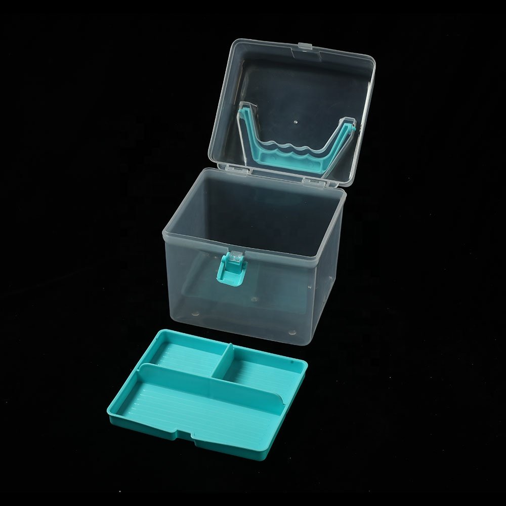 Double Layer Jewelry Children Toys Makeup Transparent Plastic Storage Box