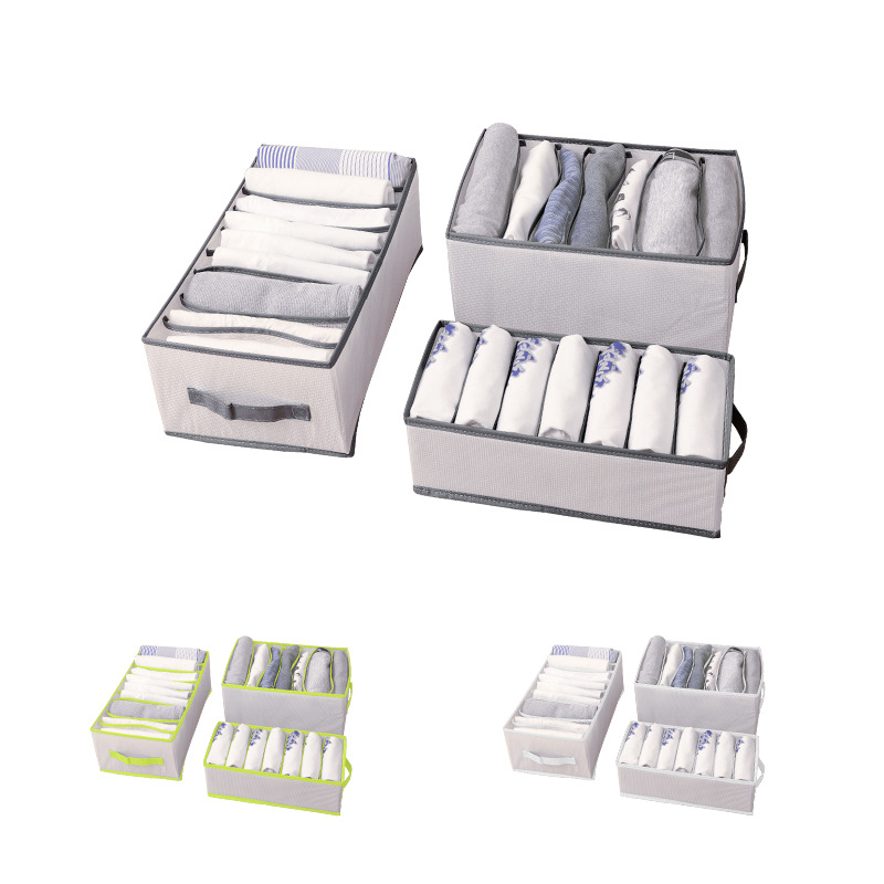 6 Pack Sock Underwear Drawer Organizer Dividers, 58 Cell Foldable Fabric Dresser Closet Organizers and Storage Bins