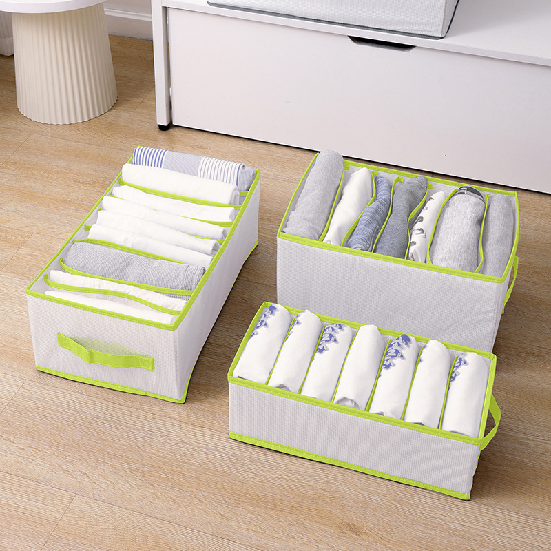 6 Pack Sock Underwear Drawer Organizer Dividers, 58 Cell Foldable Fabric Dresser Closet Organizers and Storage Bins
