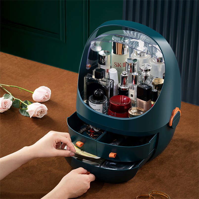YIKEYOU New Design fashion big capacity cosmetic storage box Jewelry Storage Boxes makeup organizers