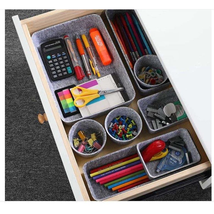 Office Drawer Organizers Trays Drawers dividers Felt Storage Bins Organizer