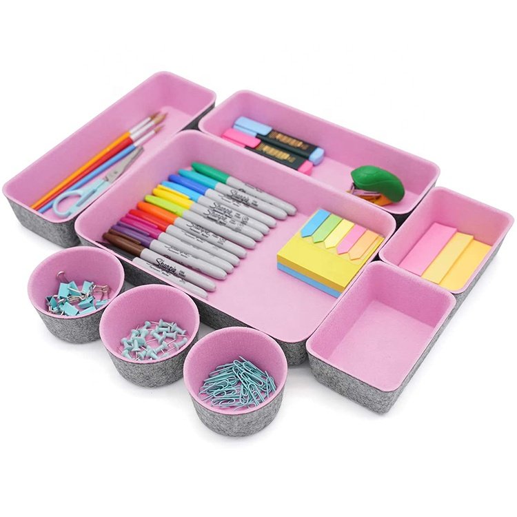 Office Drawer Organizers Trays Drawers dividers Felt Storage Bins Organizer