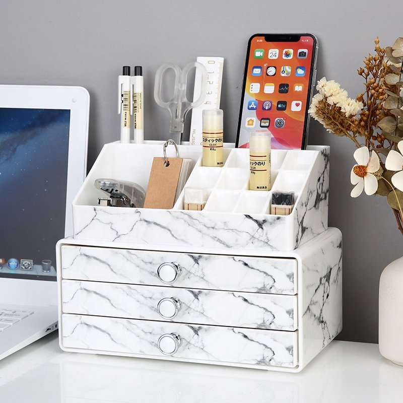 Mulit-layer desktop cosmetic nail polish lipstick display storage drawer clear plastic makeup organizer for cosmetic brush