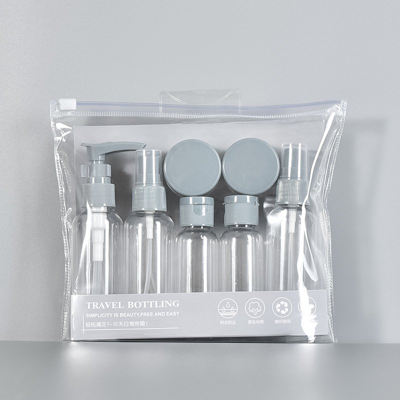 Travel Dispenser Set Clear Cosmetics Plastic Emulsion Bottle Portable Cream Bottle spray empty travel cosmetic bottles