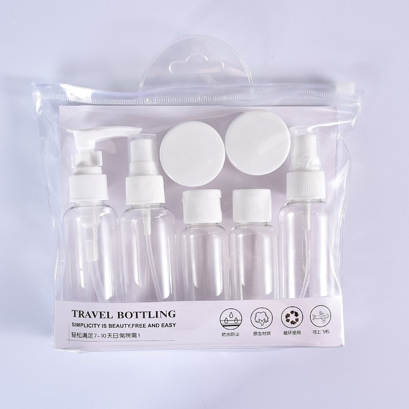 Travel Dispenser Set Clear Cosmetics Plastic Emulsion Bottle Portable Cream Bottle spray empty travel cosmetic bottles