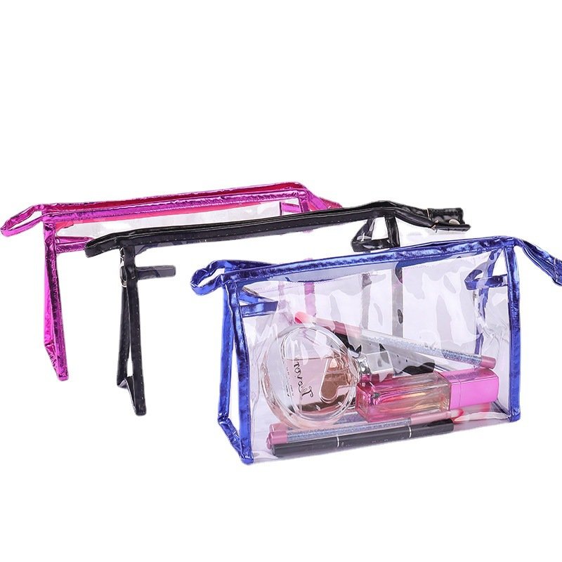 Wholesale Multifunctional Transparent PVC Pouch Customized Plastic Zippered Stationery Pencil Bag Waterproof Clear Cosmetic Bags