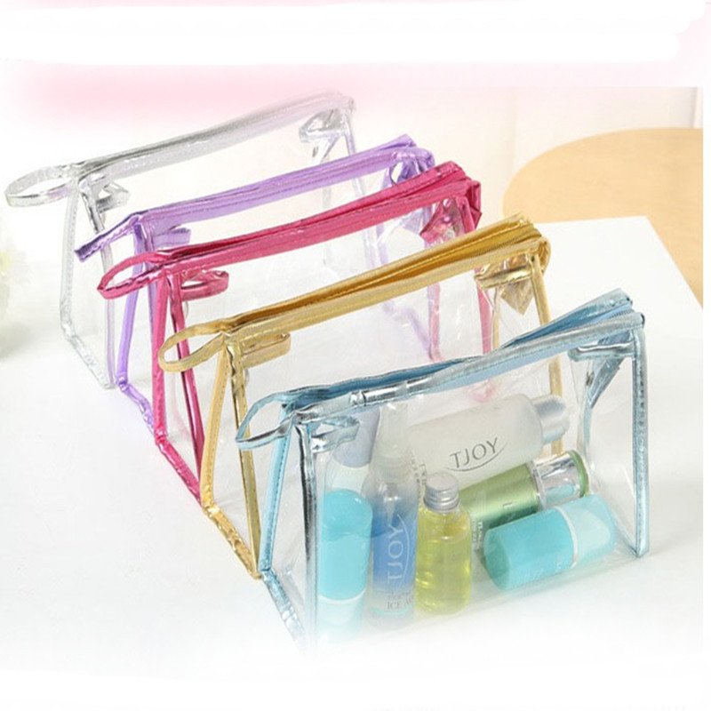Wholesale Multifunctional Transparent PVC Pouch Customized Plastic Zippered Stationery Pencil Bag Waterproof Clear Cosmetic Bags