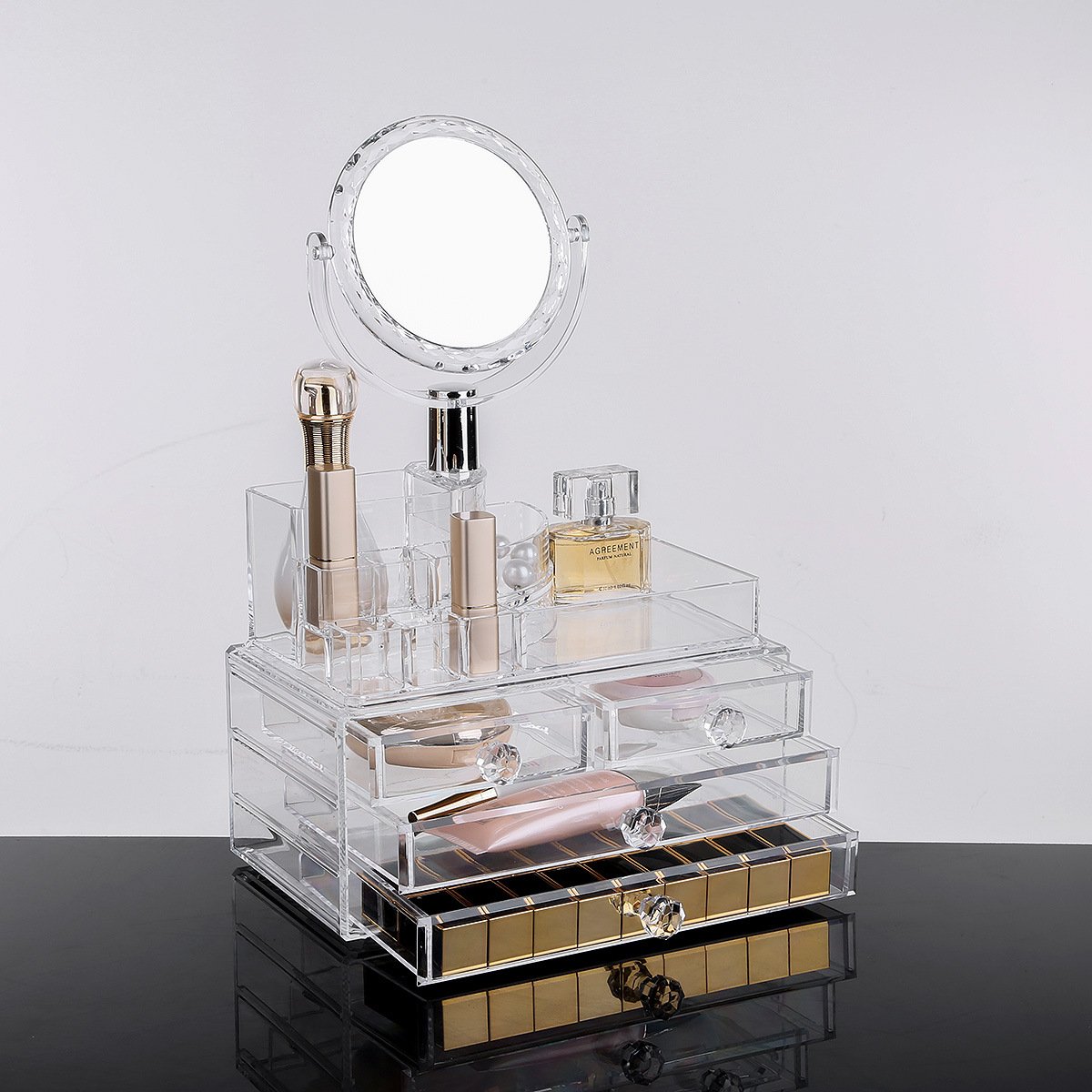 Brand New High Quality MakeUp Drawer Perfume Organizer Counter lipstick Cosmetic Display Skin Care Vanity Box With Brand new