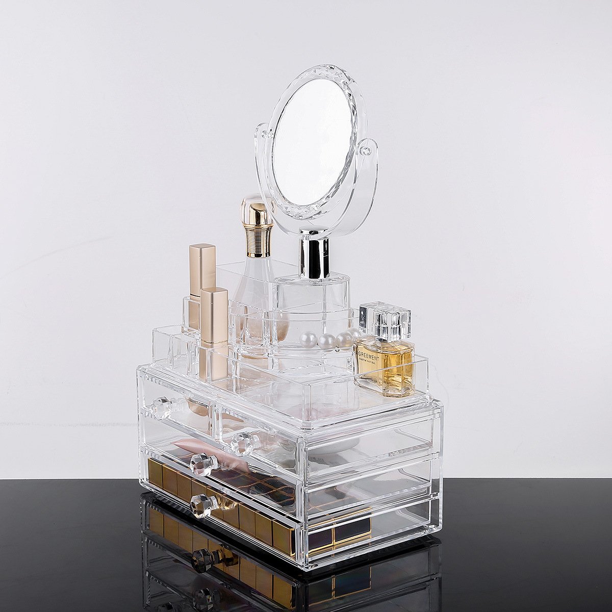 Brand New High Quality MakeUp Drawer Perfume Organizer Counter lipstick Cosmetic Display Skin Care Vanity Box With Brand new
