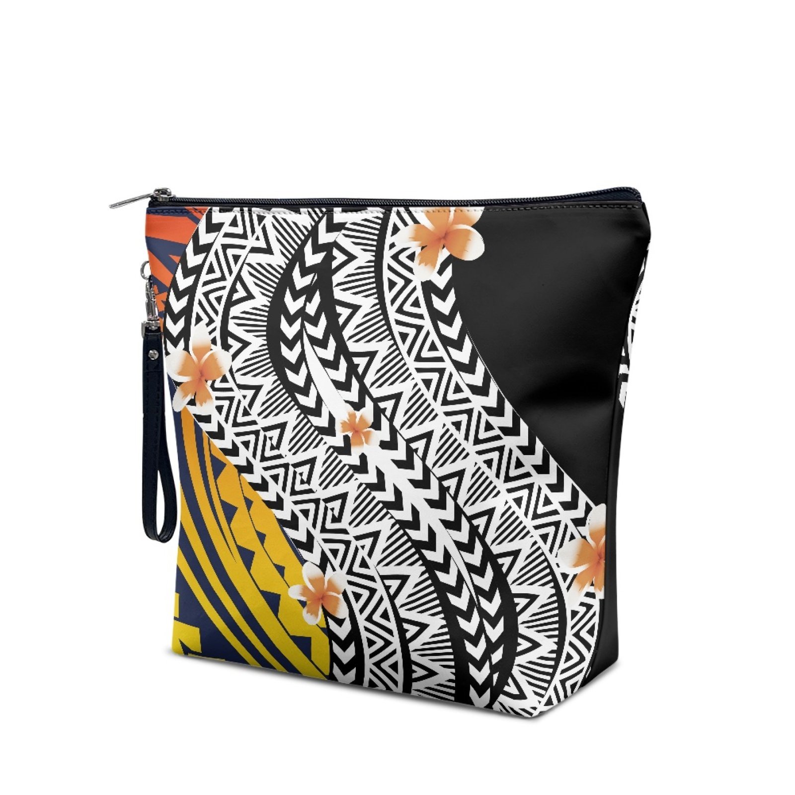 Hawaiian Design Anthurium Custom Daily Life Travel Large Capacity And Convenient Storage Printed Portable Laceleaf Cosmetic Bag