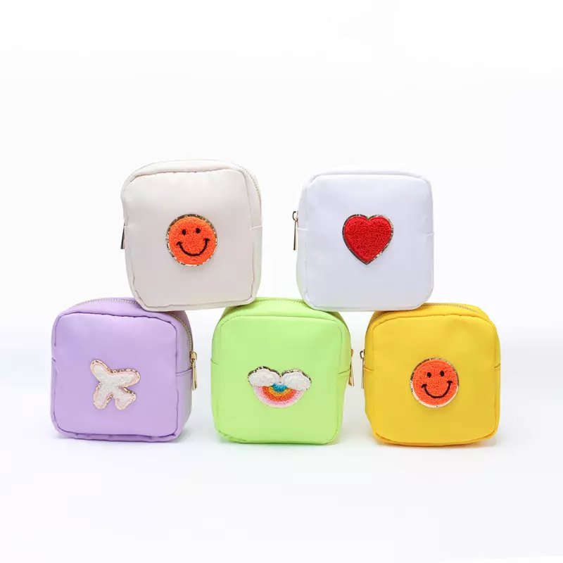 Custom Multi Colors 4 Sizes Storage Travel Toiletry Cosmetic Makeup Bag Organizers Waterproof Pouch Zipper Nylon Pouch