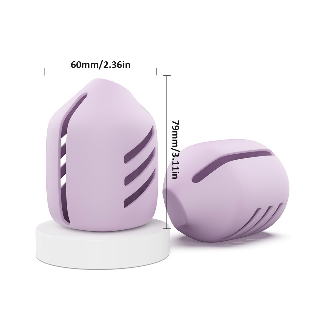 Factory Custom BPA Free Powder Puff Soft Cosmetic Egg Storage Box Silicone Makeup Sponge Holder Organizers