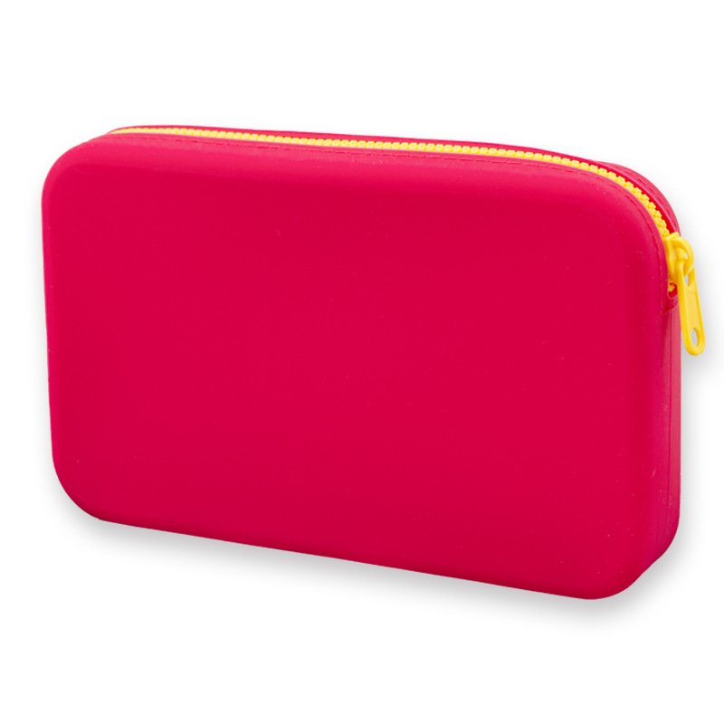 14640 Silicone Makeup Bag, Makeup Brush Holder with Zipper for Organizing Cosmetics, Makeup Brushes, Tools and Pencils, Washable
