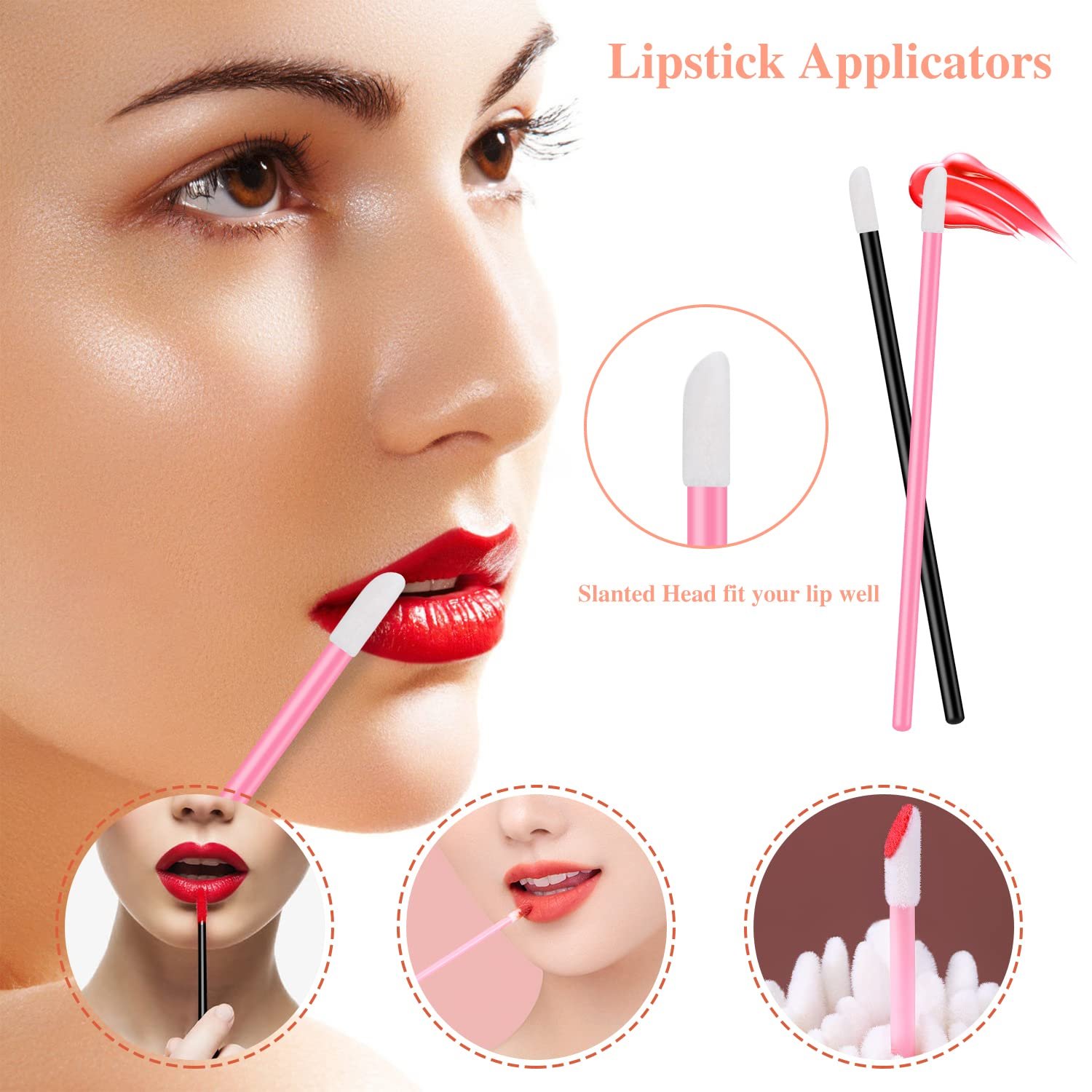 Luma Disposable Makeup Applicators Tools Kit Eyeliner Brushes Mascara Wands Eyelash Brush Lipstick Applicators with Organizer
