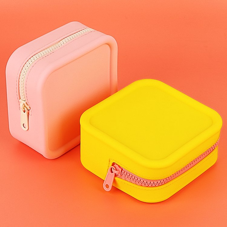 Wholesale Make Up Silicon Cosmetic Bag Organizer Make Up Brush Organizer Bag Case with zipper