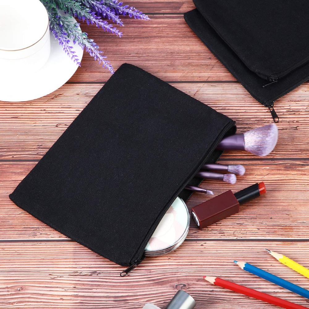 Cheap Grice Reusable Cotton Canvas Portable Travel Cosmetic Pencil Pouch Makeup Bag With Custom Logo