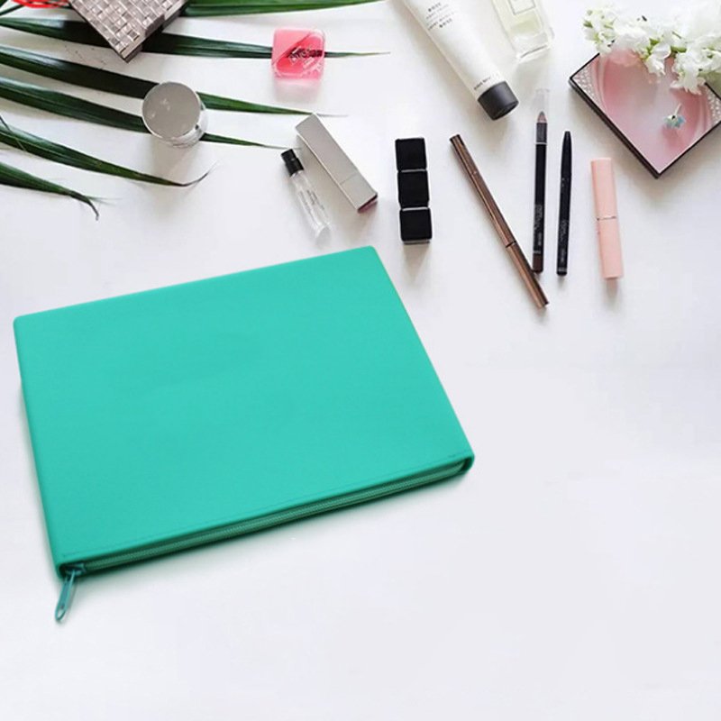 Silicone Makeup Bag with Zipper Washable Bag for Travel Perfect for Organizing Cosmetics Brushes Tools and Toiletries