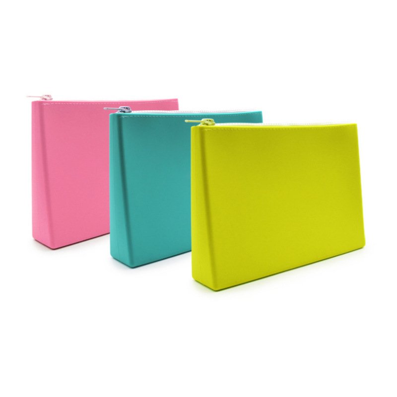 Silicone Makeup Bag with Zipper Washable Bag for Travel Perfect for Organizing Cosmetics Brushes Tools and Toiletries