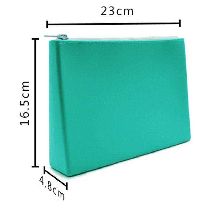 Silicone Makeup Bag with Zipper Washable Bag for Travel Perfect for Organizing Cosmetics Brushes Tools and Toiletries