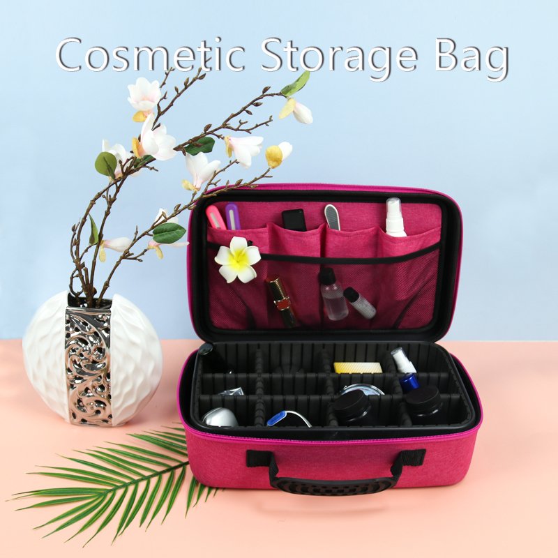 EVA Storage Case Professional Makeup Artist Holder Cosmetic Bags and Cases Organizer Makeup Travel Case with Adjustable Dividers