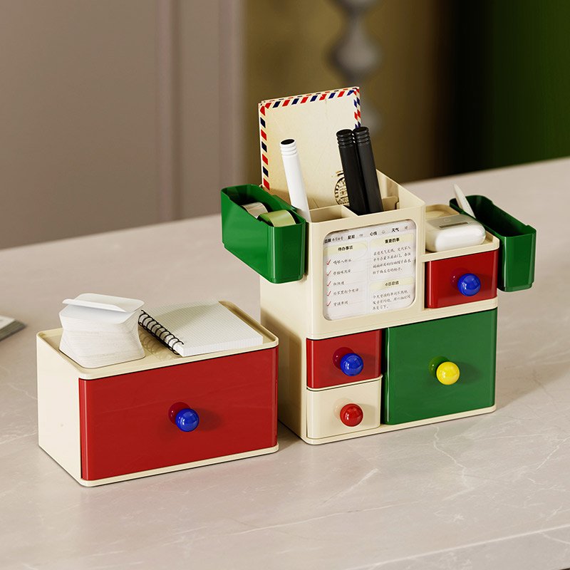Superimposable Dustproof Desk Drawer Organizer Stationery Storage Box and Sundry Storage Bin