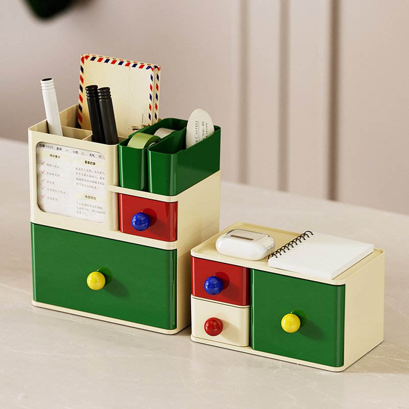 Superimposable Dustproof Desk Drawer Organizer Stationery Storage Box and Sundry Storage Bin