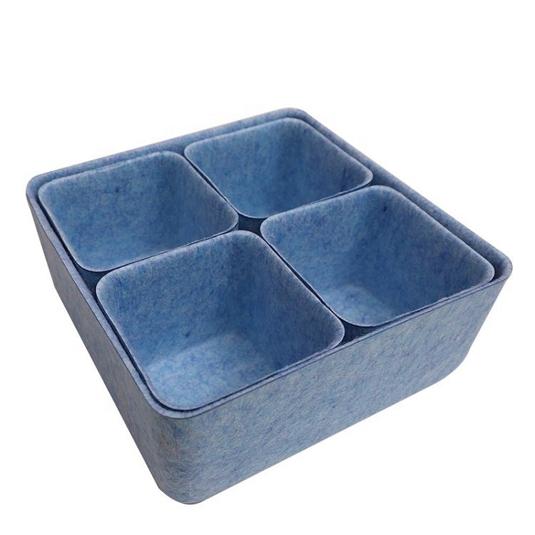 5- Pack makeup felt storage bins Office drawer organizers