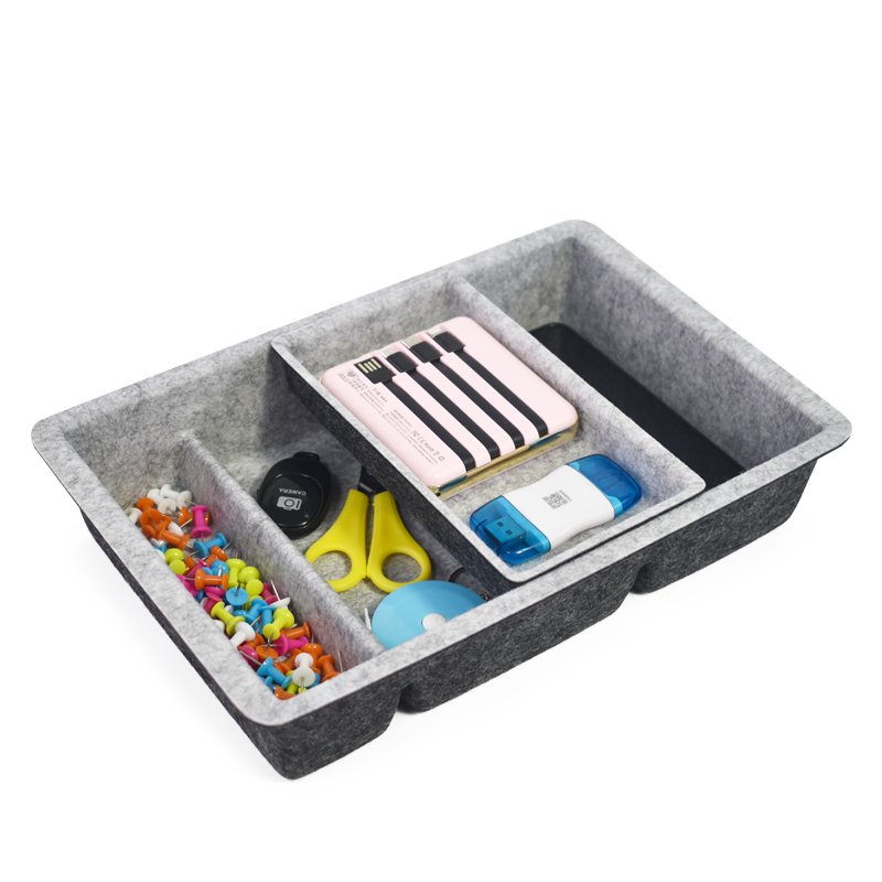 Desk Organizer Multi-Use Felt Drawer Organizers Tray for Office Drawer Makeup Organizer