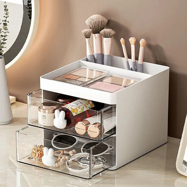 Lightweight kids storage box dustproof desktop skincare shelving storage drawer organizer box