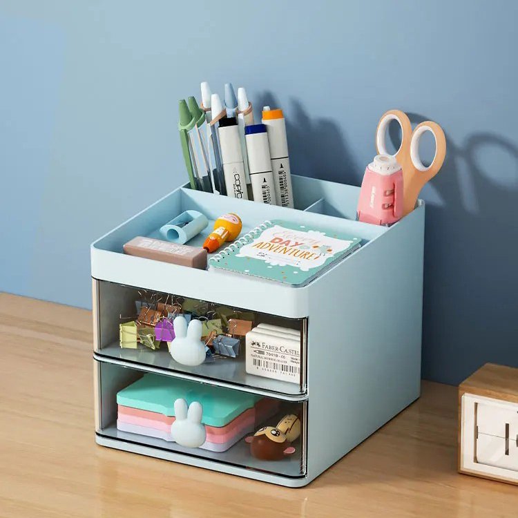 Lightweight kids storage box dustproof desktop skincare shelving storage drawer organizer box