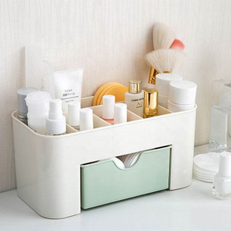 Plastic Desktop Cotton Swab Stick Make Up Organizador Brush Holder Cosmetics Makeup Drawer Organizer Storage Box Organizer