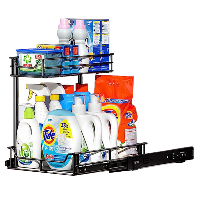 Best Selling Pull Out Under Sink Organizers And Storage 2 Pack Kitchen Cabinet Shelf Organizer