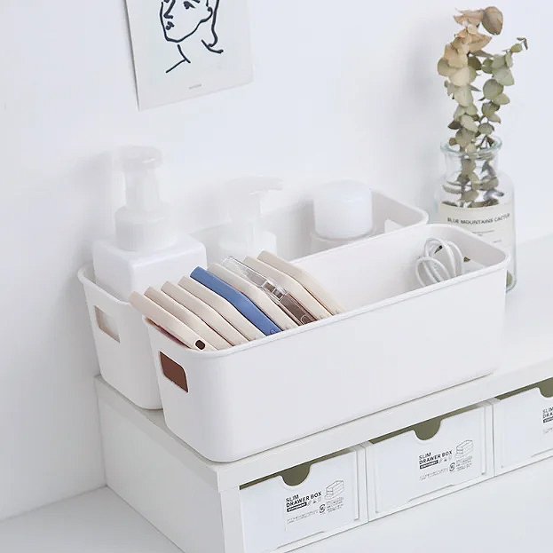 Storage Box Hot Sale Desktop Finishing Bathroom Portable Sundries Plastic Plastic Containers with Lids Plastic Bins Modern