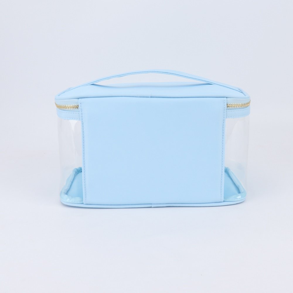 Rts Clear Pvc Bathroom Wash Bag Waterproof Makeup Travel Toiletry Bag handle Transparent Pvc Cosmetic Pouch Clear Pvc Beach Bag