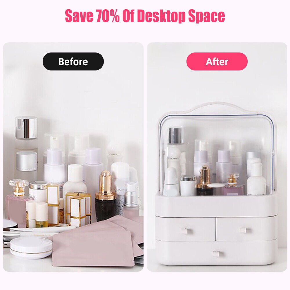 Factory wholesale Plastic Portable Large Drawers Cases Beauty Holder Cosmetic Jewelry Storage Box Makeup Organizer