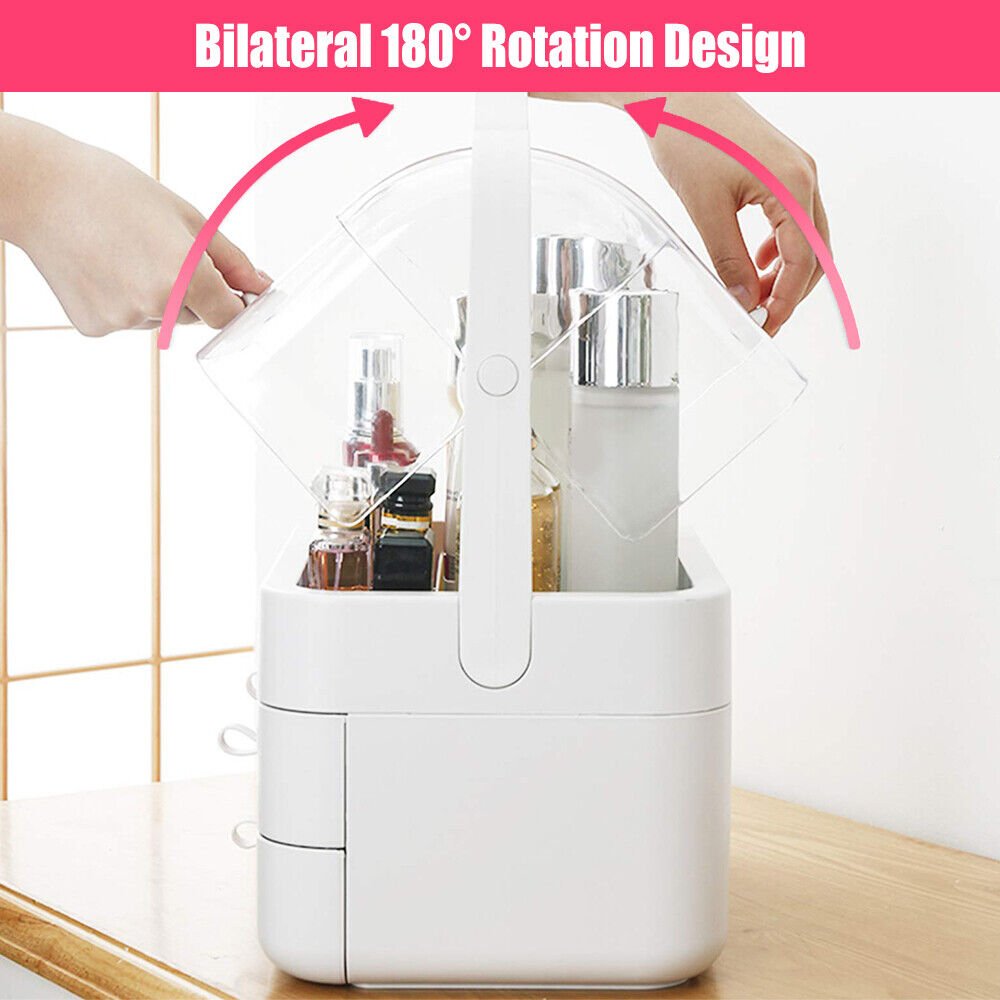 Factory wholesale Plastic Portable Large Drawers Cases Beauty Holder Cosmetic Jewelry Storage Box Makeup Organizer