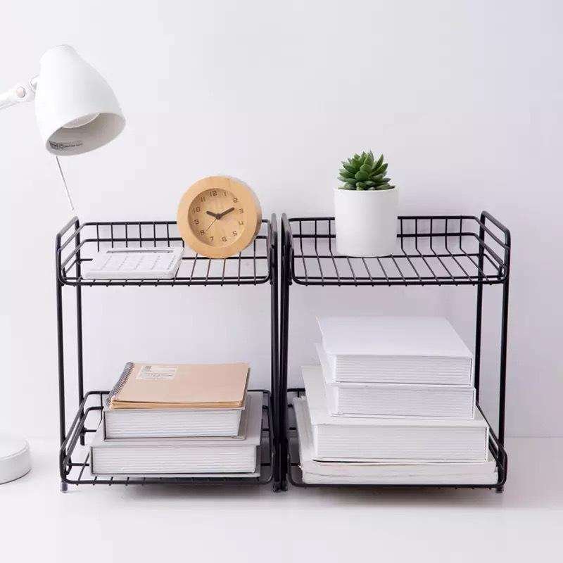 Multifunctional Space-Saving stackable minimalist desk kitchen home organizer storage