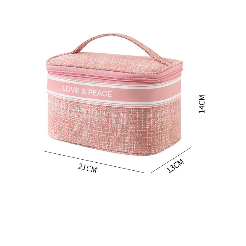 OEM Plaid Pattern Organizer Makeup Bag Large Capacity Travel Toiletry Storage Beauty Cosmetic Bags