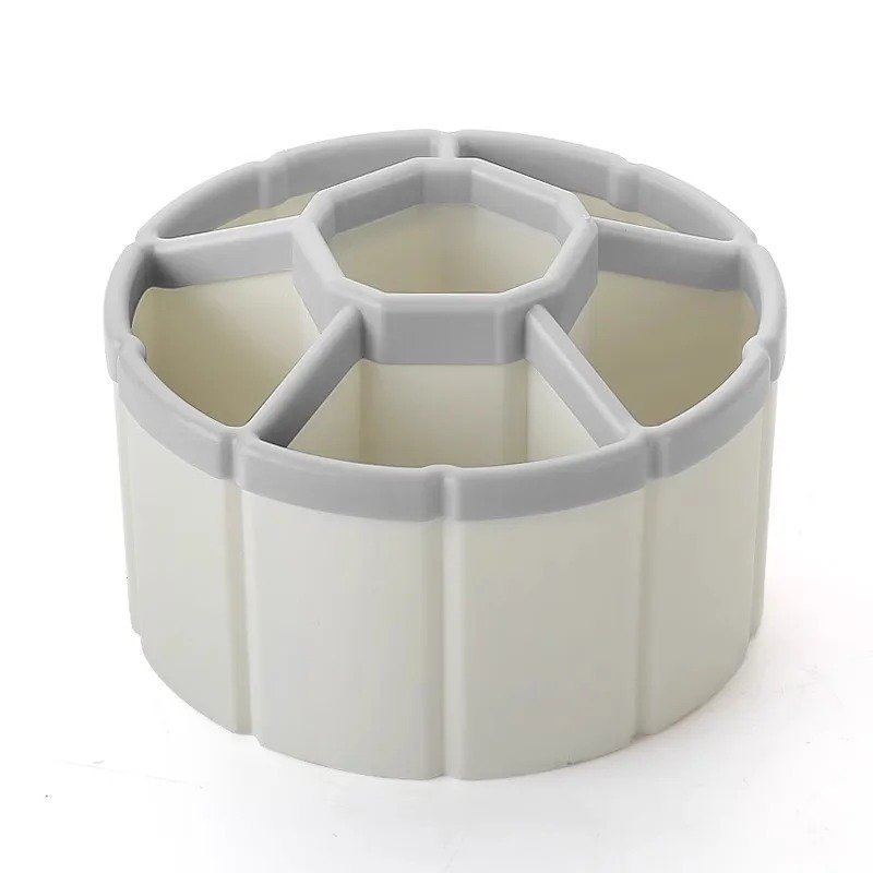 6-Slot 360-Degree Spinning Plastic Pencil Pen Desk Holder Cute Cup Pot Organizers Office Desktop Storage Office Stationery